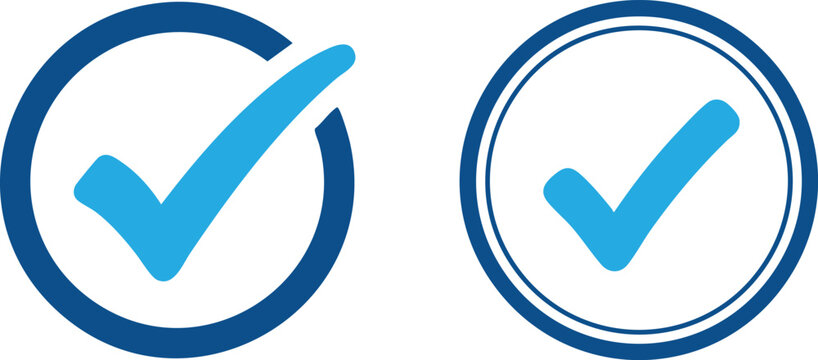 Circle checkmark approval success confirmation icon