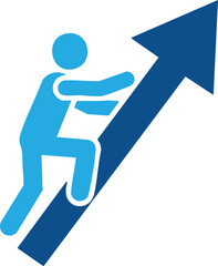 Climbing success growth achievement metaphor icon