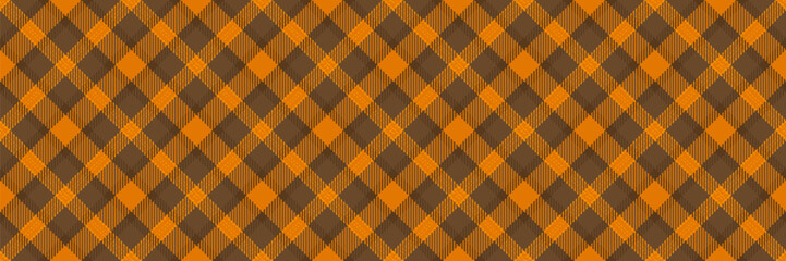 Tweed fabric texture plaid, picnic blanket check tartan textile. Simplicity seamless vector pattern background in orange and bright colors.