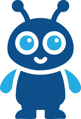 Cute alien character cartoon fantasy icon