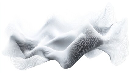 Abstract white flowing lines
