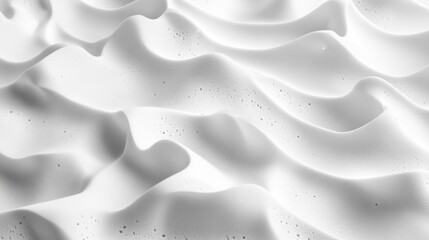 Abstract white foam texture, wavy surface, close-up, with subtle light spots