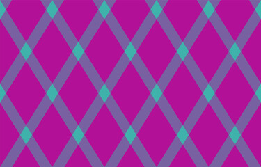 Argyle pattern of geometric rhombus. Harlequin check wallpaper design. Classic diamond shaped textile material for web background, print fabric clothing, sweater, wrapping paper, gift card, invitation