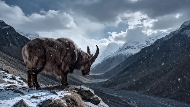 Leadership and Vision Concept, Mountain Peak Resilience Success