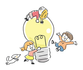 アイデアやひらめきのイメージイラスト