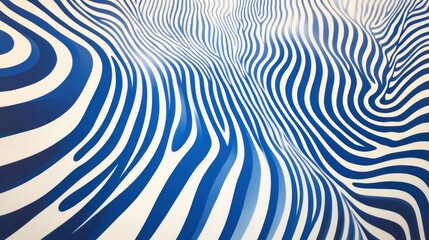 Abstract zebra-striped wavy pattern, optical illusion background