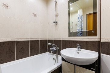modern bathroom room with toilet and washing machine