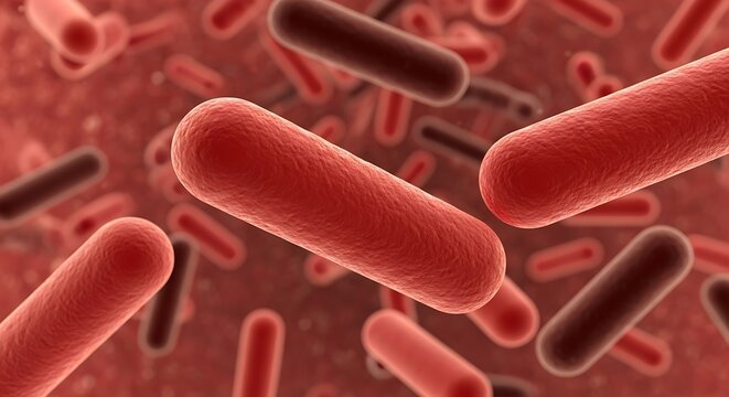 Microscopic view of bacteria