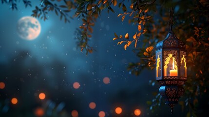 Solid midnight blue gradient background calm reflective ramadan