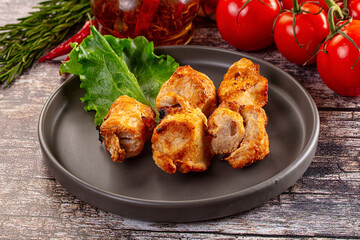 Grilled chicken meat kebab barbecue