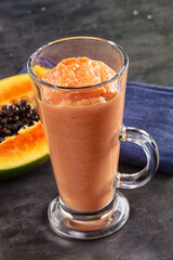 Sweet  juicy papaya smoothie detox
