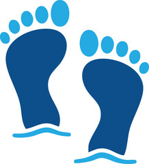 Footprints Path Journey Travel Icon Symbol