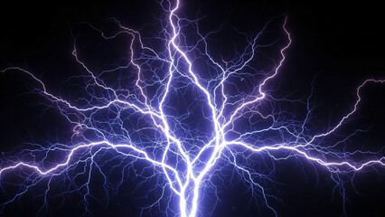 a tree with lightning in the background