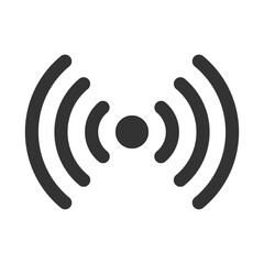 Wifi signal symbols isolated flat style design.