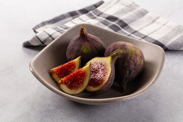 Ripe juicy sweet purple fig