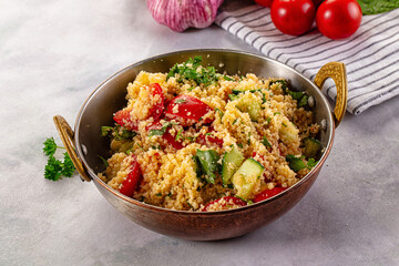 Cous cous with vegetables tabulle