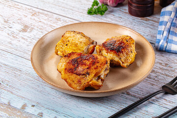 Roasted chicken thighs with spices