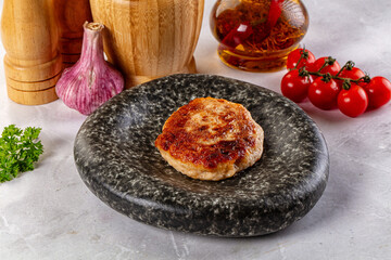 Fried salmon minced fish cutlet