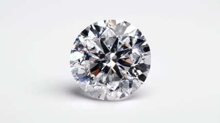 Stunning Brilliant-Cut Diamond Showcasing Exceptional Clarity and Sparkle, Perfect for Jewelry Displays and Luxury Product Promotions