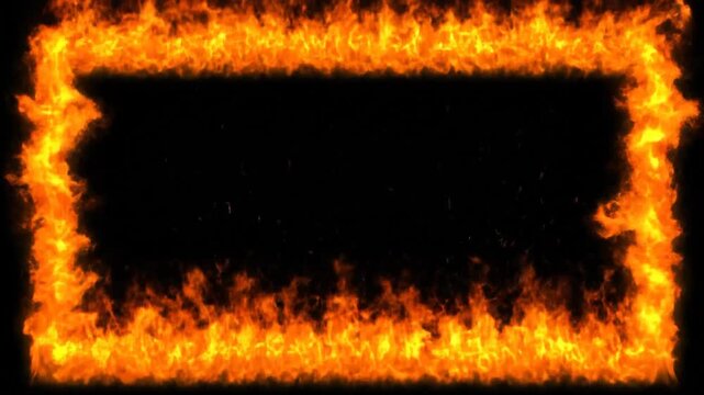 Fiery Frames Collection Animated Fire Borders for Video Editing and Design Projects