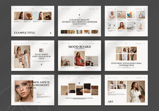 Mood Board Landscape Brochure Template