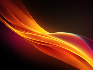 Vibrant Orange Fiery Wave Abstract Background Design.