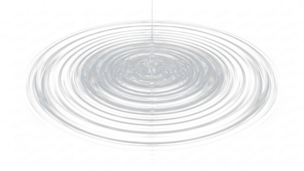 water ripple in the dark with a black background