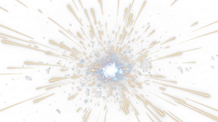 a black background with yellow and white sparks