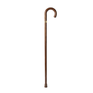 Elegant Walking Cane with Curved Handle for Support and Mobility Aid