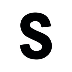 Fototapeta premium S letter silhouette vector flat illustration design.