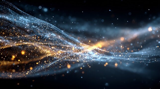 Quantum vacuum energy vibrant particles flickering void cosmic creation concept elegant minimalist cosmology visualization