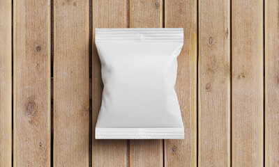 카피 공간용 호일 패키지 목업 Foil Package Mock up for Copy Space