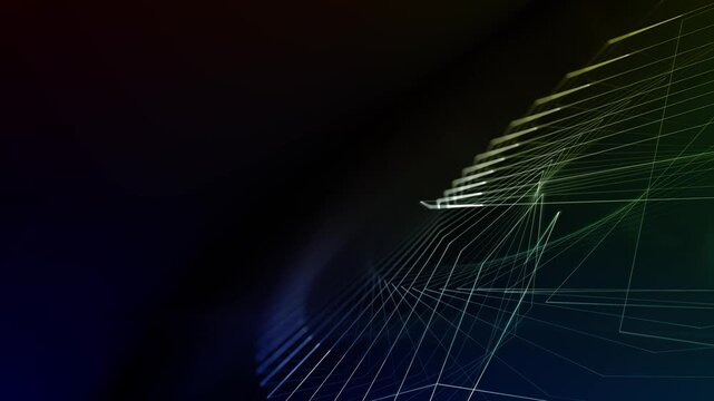 futuristische geometrischen Linien, Technologie, Vernetzung, Datenvisualisierung, Hintergrundgrafik, digitale Medien, Pr&auml;sentationen und innovative Designs, Dynamik, blau, gr&uuml;n