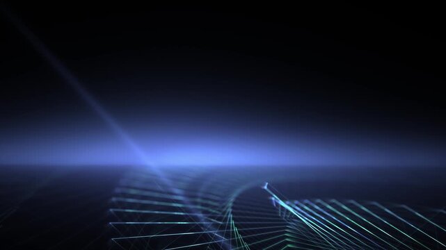 futuristische geometrischen Linien, Technologie, Vernetzung, Datenvisualisierung, Hintergrundgrafik, digitale Medien, Pr&auml;sentationen und innovative Designs, Dynamik, blau, violett