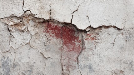 Obraz premium Cracked wall with faded paint detail