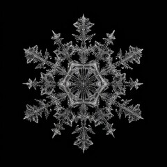 snowflakes on black background