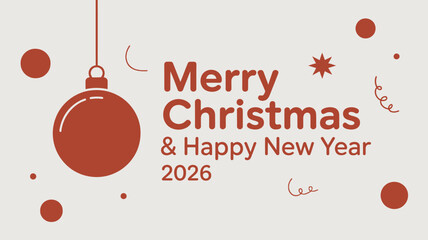 Merry Christmas and Happy New Year festive graphic