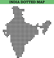 Creative dotted map representation of India perfect for infographics print materials and advertising