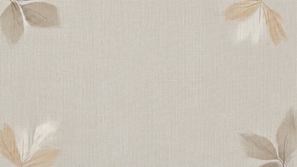 Subtle Beige Texture with Fading Autumn Leaves