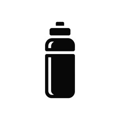 Black water bottle with a cap on a
