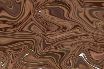 Background with liquify effect or abstract image with brown color swirls and stains