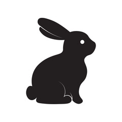 rabbit animal flat icon vector