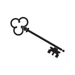 antique key flat icon vector