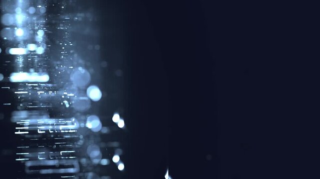 Innovative leuchtende Datenstrukturen - futuristische Datenstr&ouml;me in digitale Vernetzung, Technologie, IT, Internet, EDV, Algorithmus, Digitalisierung, Netzwerk, Business, Software, Identit&auml;t, blau