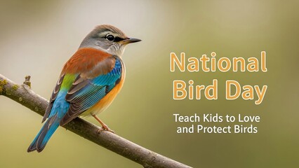 National bird day celebrating feathered friends