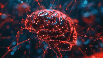 Futuristic cyber innovation exploring ai, data mining, and autonomous neural network animation