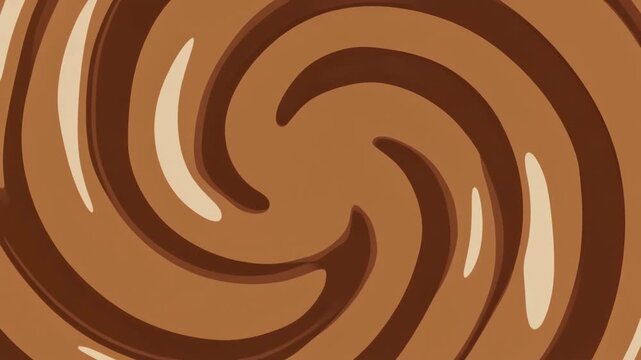 A swirling pattern of rich chocolate and cream colors creating a hypnotic vortex effect.