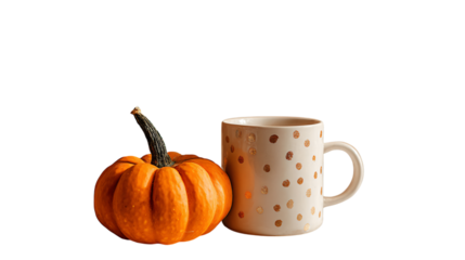 Pumpkin and autumn-themed mug