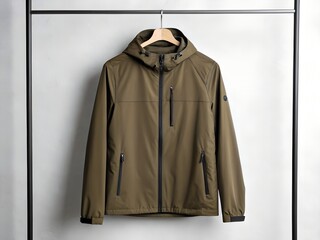 white coat hanger on hangers