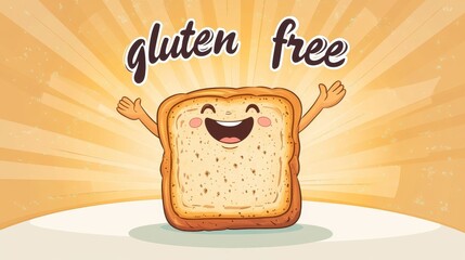 Educational Gluten Free Bread Illustration for Pediatric Doctor Office